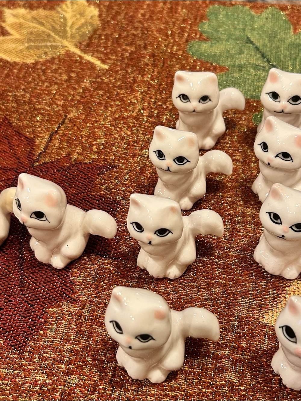 White Ceramic Cat Figurine - Cute Pet Decor